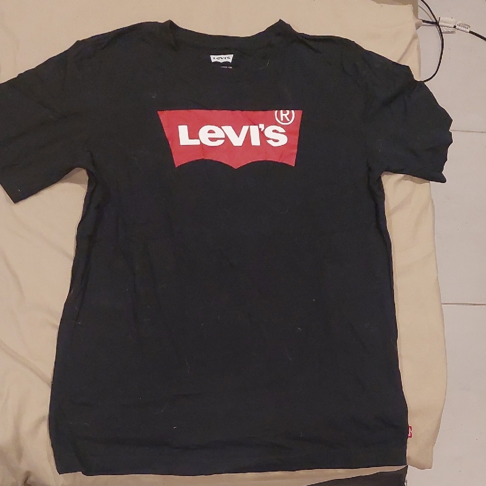 Levi's Black T-Shirt with Red Logo